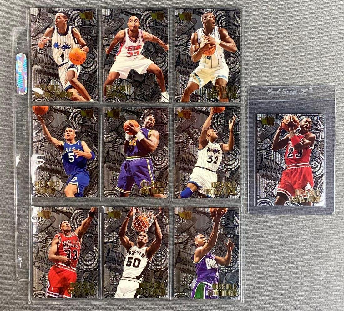 1995-96 Fleer Metal Nuts & Bolts Subset of 10 Cards (1 of 5)