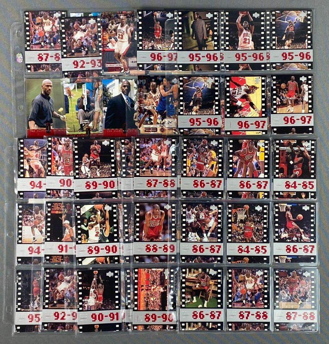 Group of 90 Michael Jordan Basketball Cards: Including 1998 Upper Deck MJ Timeline, Elements of Style, Jordan Files, and more.