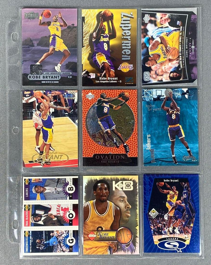 Group of 9 Kobe Bryant Cards (1 of 2)