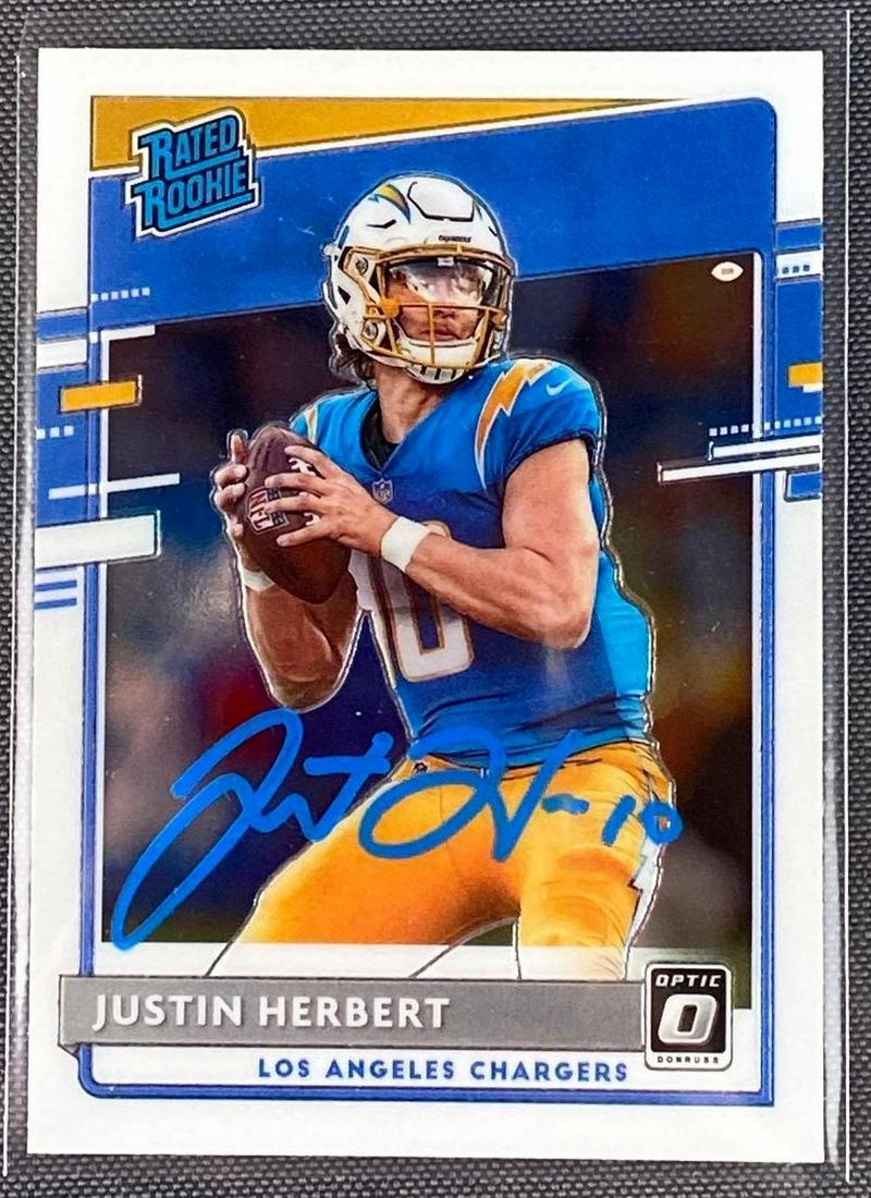 2020 Panini Donruss Optic Justin Herbert Rated Rookie Card (1 of 5)