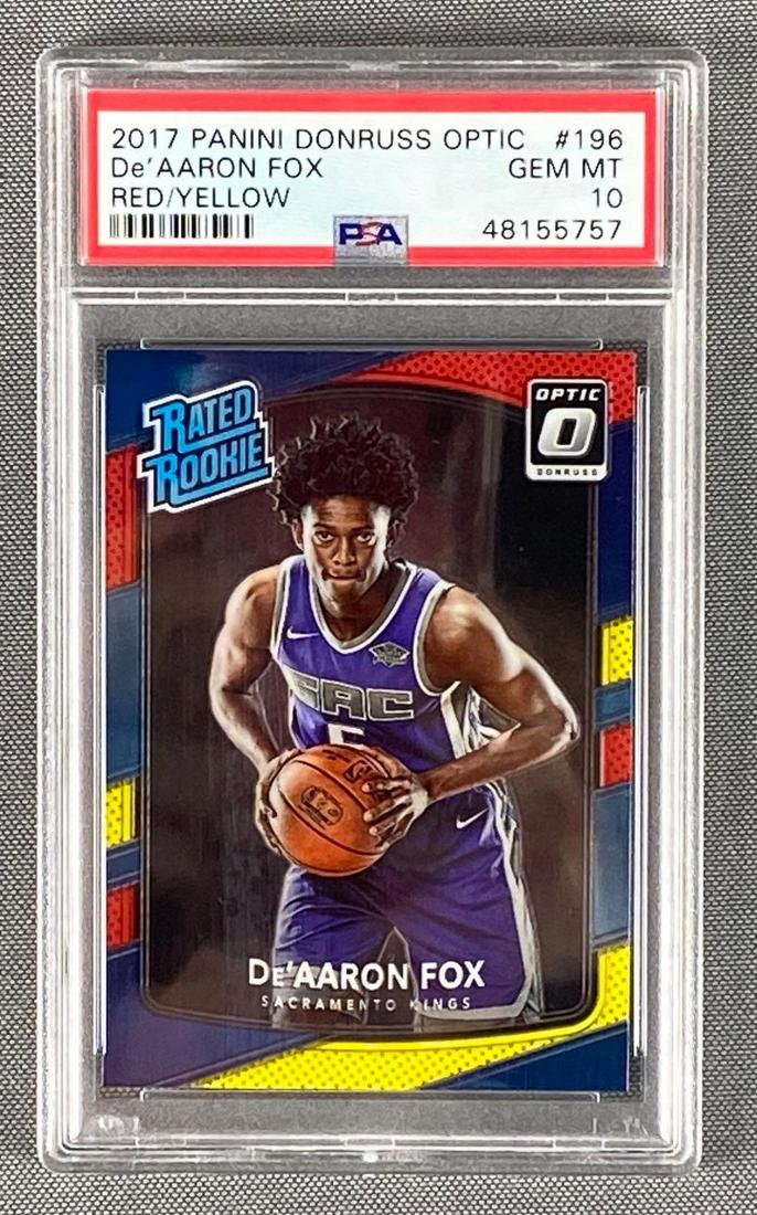 2017 Panini Donruss Optic DeAaron Fox PSA 10 Gem Mint (1 of 4)