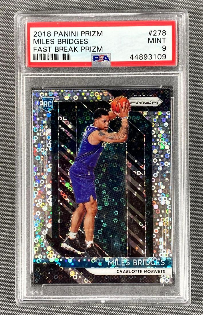 2018 Panini Prizm Miles Bridges Fast Break Prizm PSA 9 (1 of 4)
