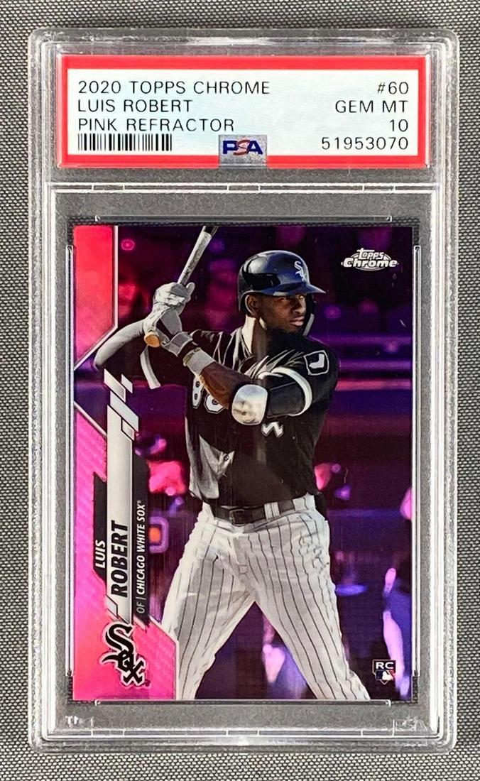 2020 Topps Chrome Luis Robert Pink Refractor PSA 10 Gem Mint (1 of 4)