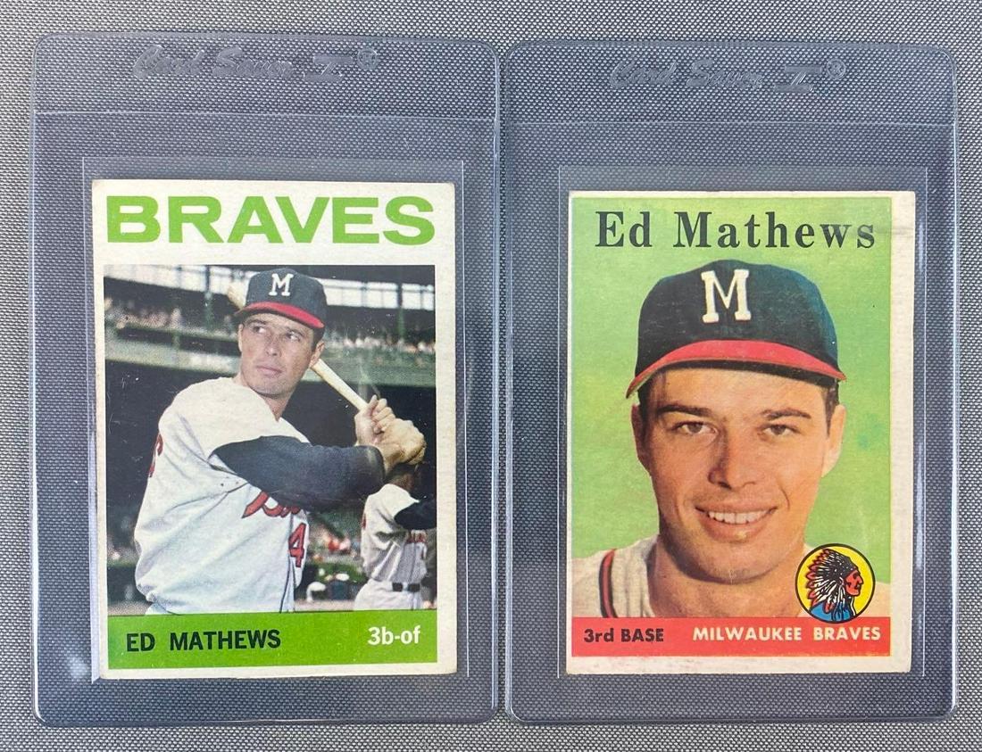 Group of 2 Eddie Mathews Cards (1 of 2)