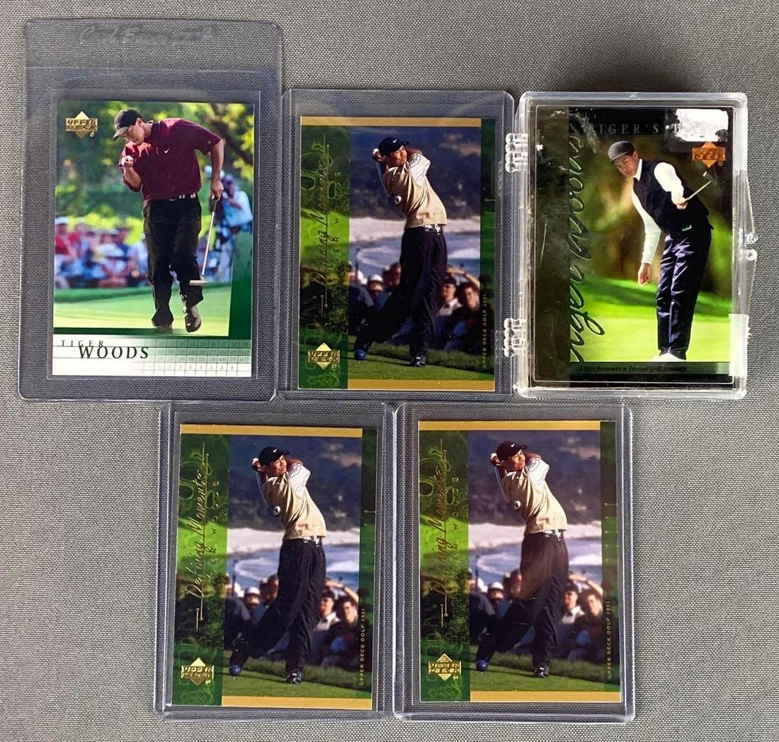 Group of 34 2001 Upper Deck Tiger Woods Cards (1 of 5)
