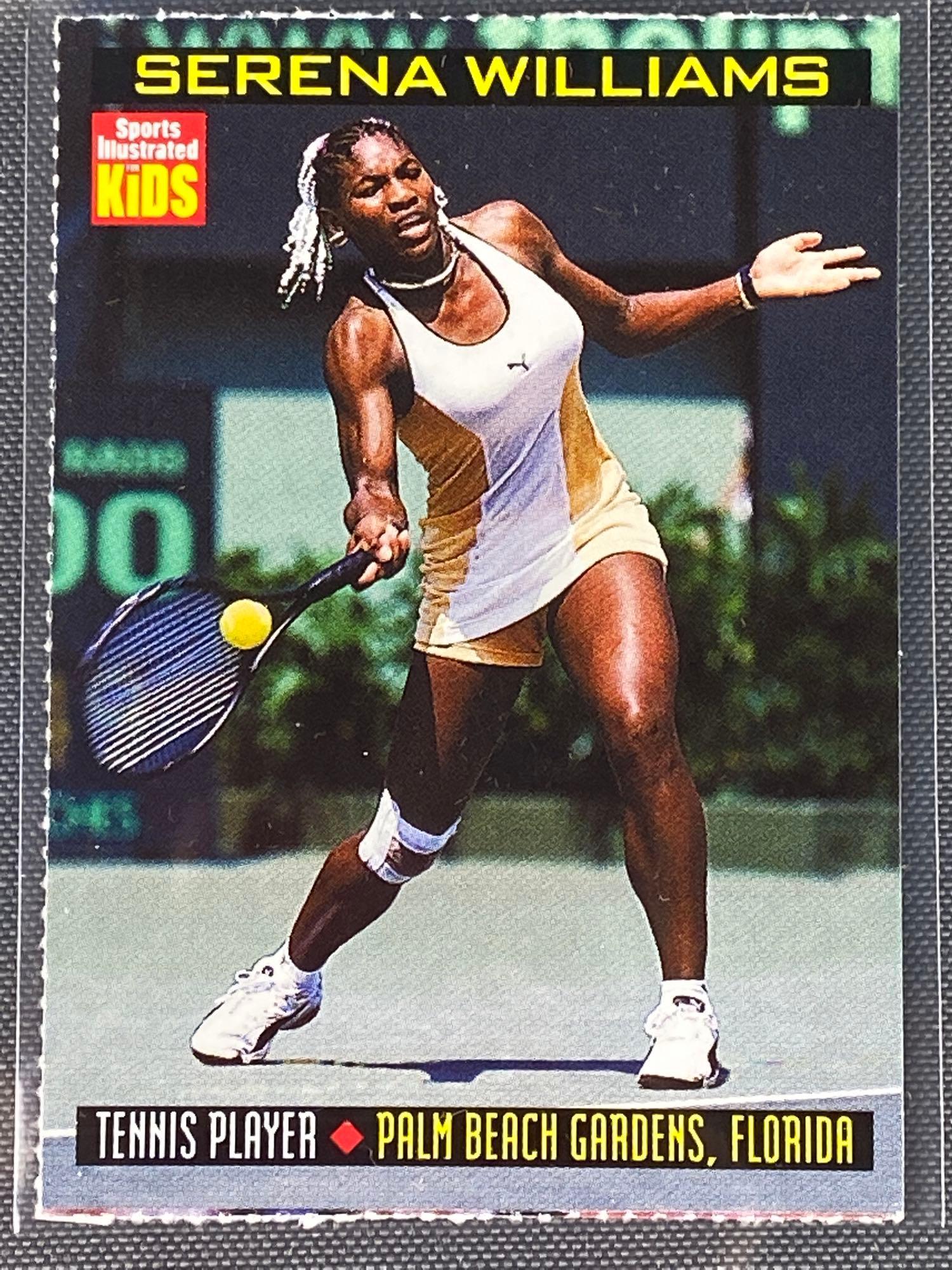 1999 Sports Illustrated for Kids Serena Williams Rookie: Here is a 1999 Sports Illustrated for Kids Serena Williams #814 rookie. Certainly the GOAT in Womans Tennis. Her cards have increased over the last few years. A graded PSA 10 recently sold for over $9