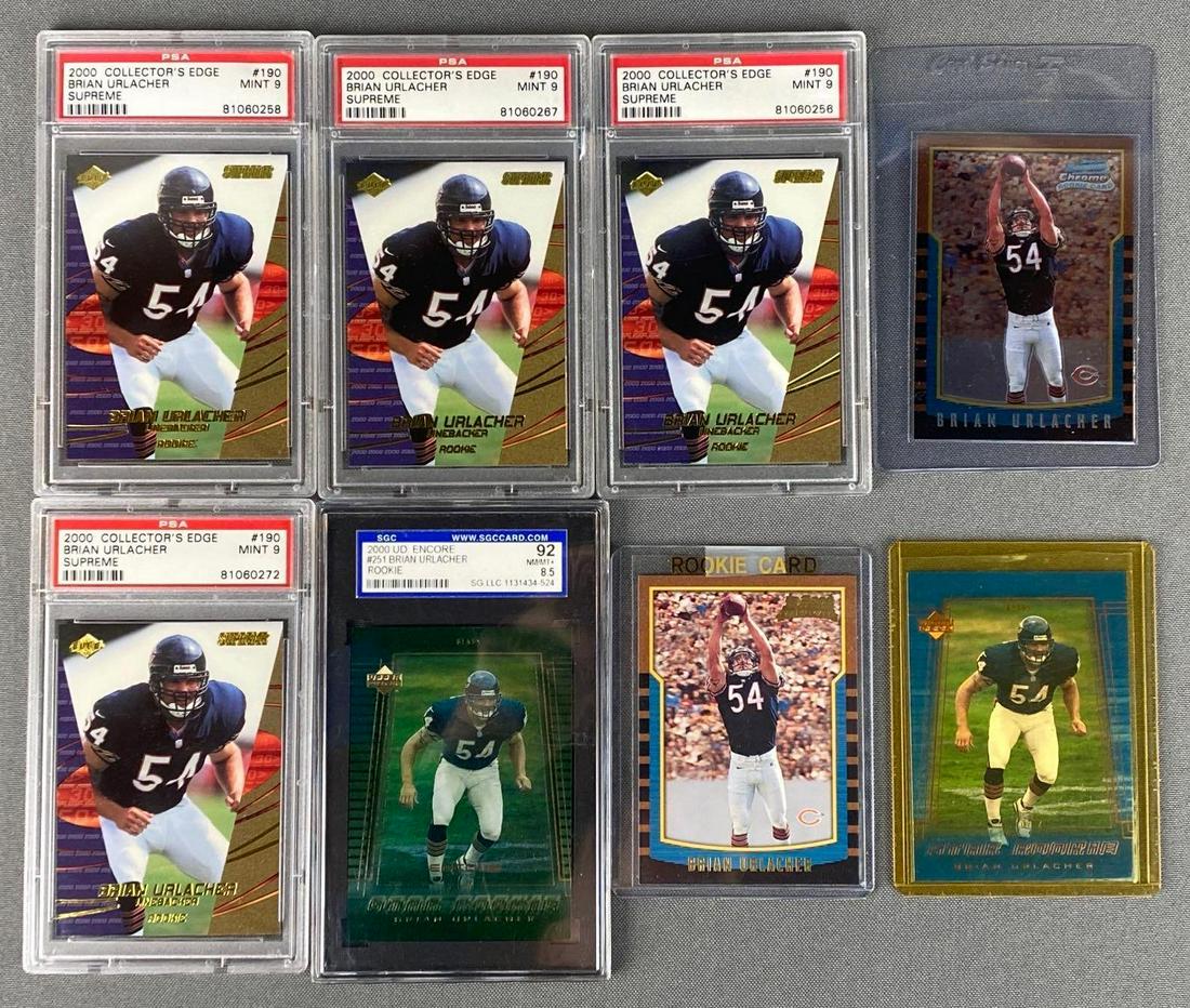 Group of 8 2000 Brian Urlacher Rookie Cards (1 of 5)