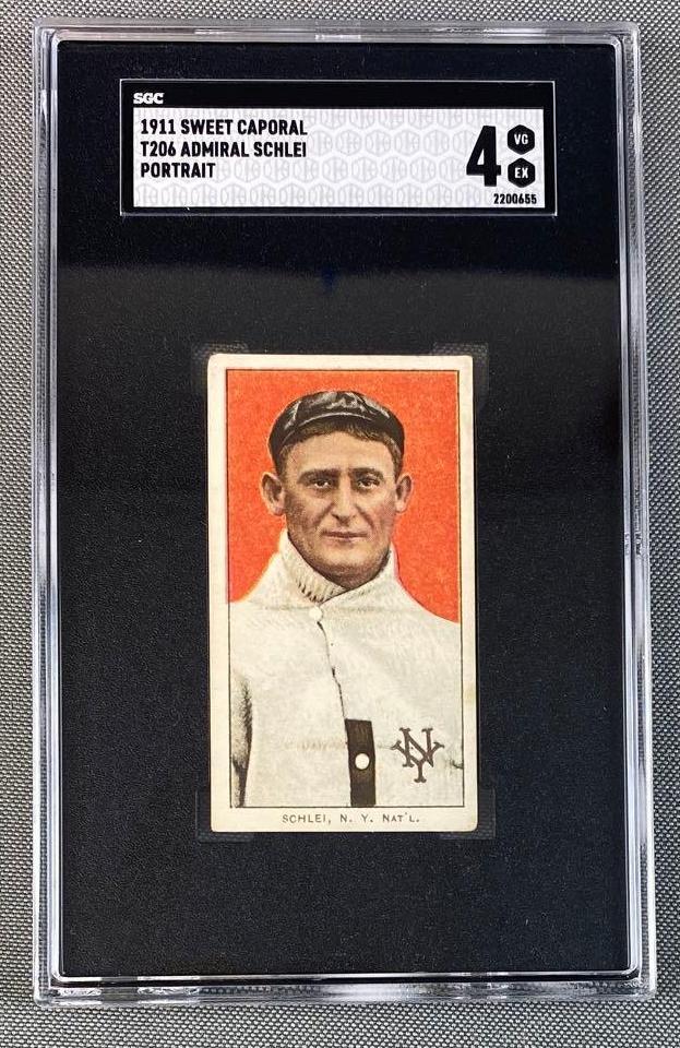 1911 T206 Admiral Schlei Sweet Caporal Portrait SGC 4 (1 of 3)