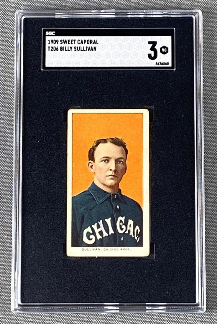 1909 T206 Billy Sullivan Sweet Caporal SGC 3 (1 of 4)