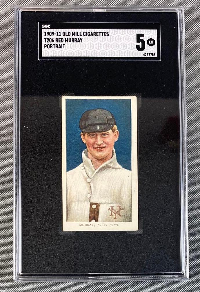 1909-11 T206 Red Murray Old Mill Portrait SGC 5: SGC 5, EX.
