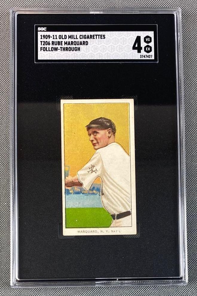 1909-11 T206 Rube Marquard Old Mill Follow-Through SGC 4 (1 of 3)
