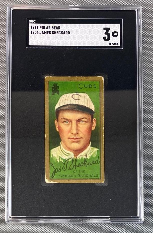 1911 T205 James Sheckard Polar Bear Chicago Cubs SGC 3: SGC 3, VG.