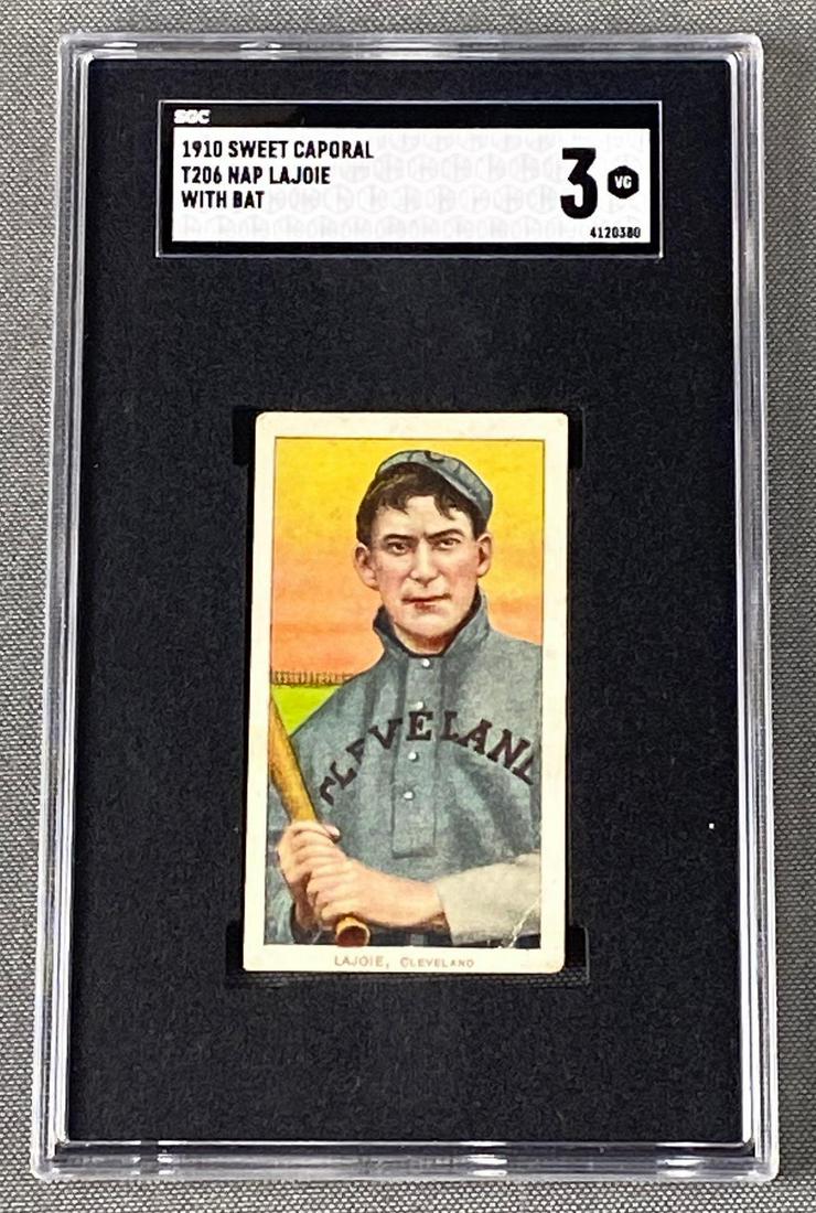 1910 T206 Nap Lajoie Sweet Caporal with Bat SGC 3 (1 of 4)