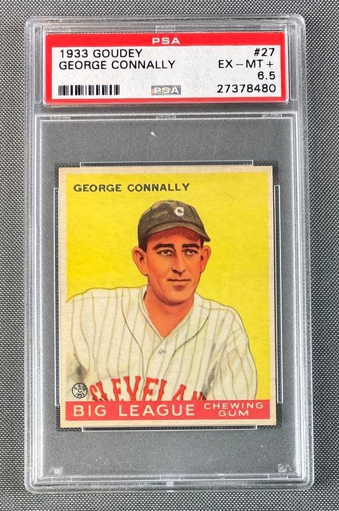 1933 Goudey George Connally #27 PSA 6.5 (1 of 2)