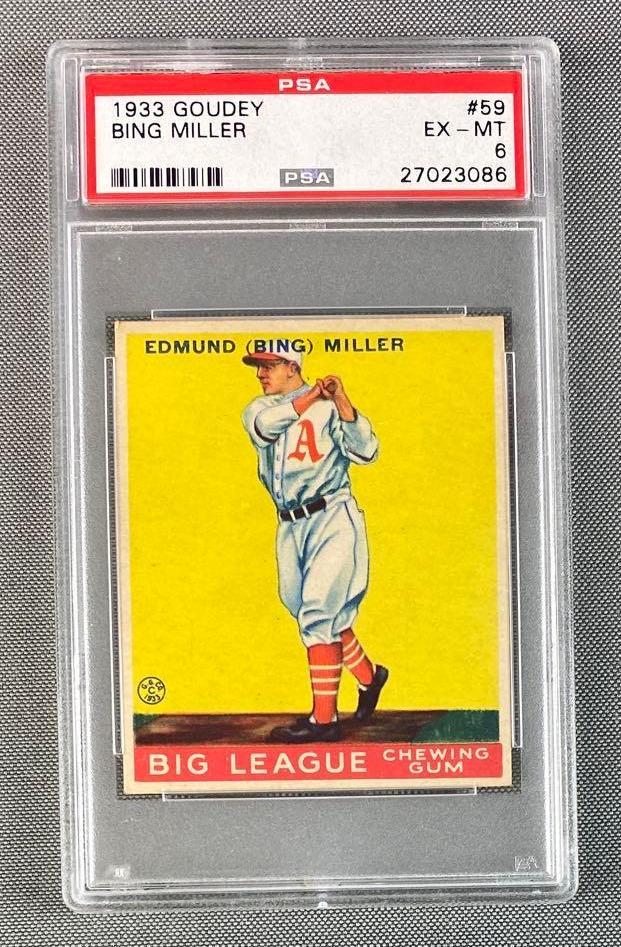 1933 Goudey Bing Miller #59 PSA 6 (1 of 2)