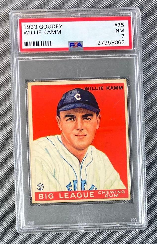 1933 Goudey Willie Kamm #75 PSA 7 (1 of 2)