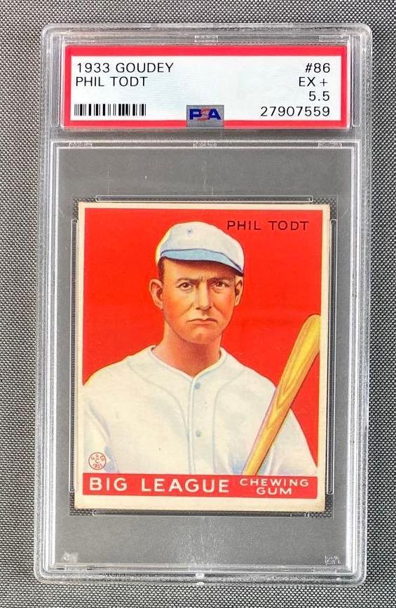 1933 Goudey Phil Todt #86 PSA 5.5 (1 of 2)