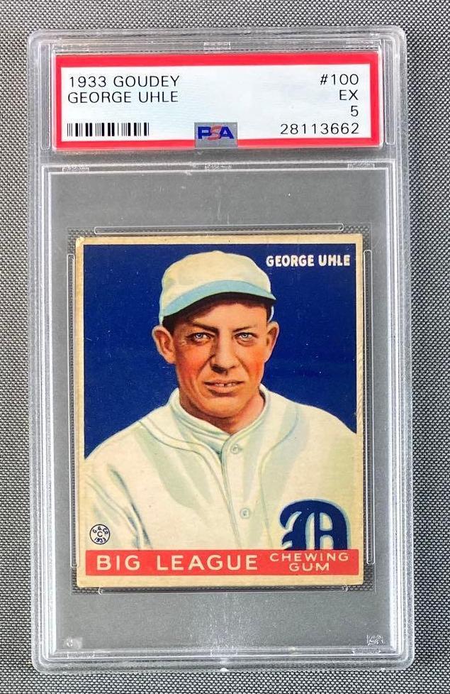 1933 Goudey George Uhle #100 PSA 5 (1 of 2)