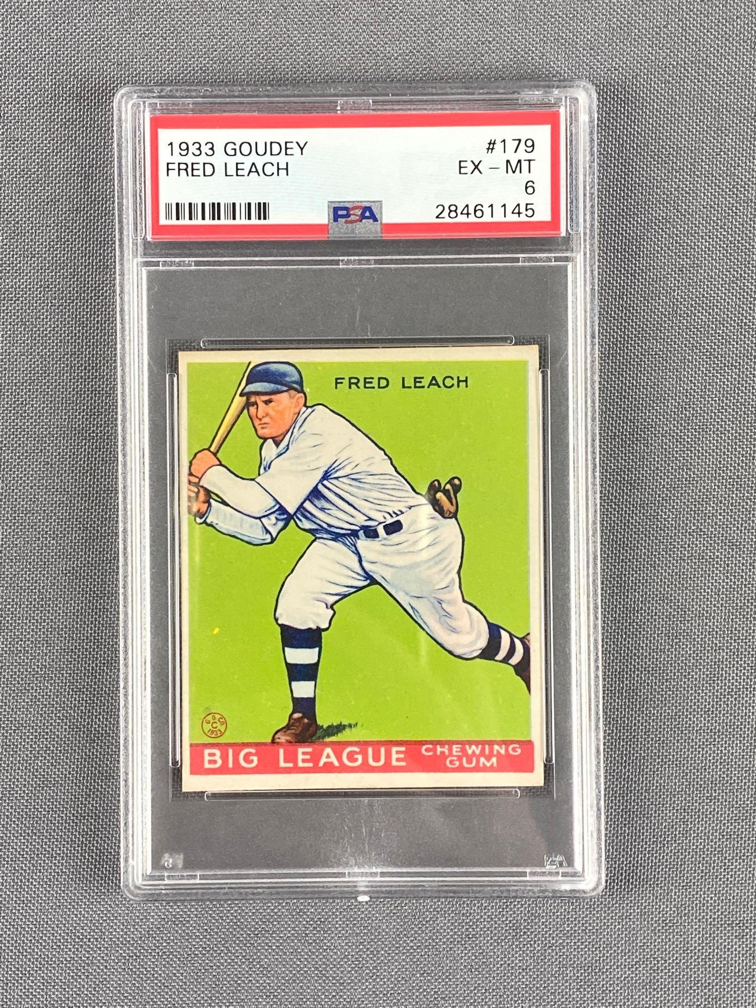 1933 Goudey Fred Leach #179 PSA #6 (1 of 2)