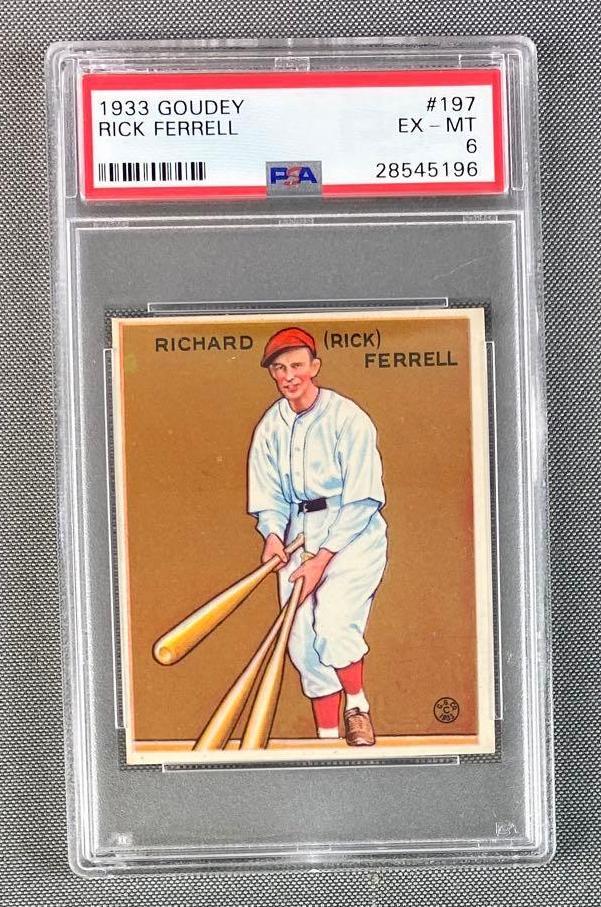 1933 Goudey Rick Ferrell #197 PSA 6 (1 of 2)