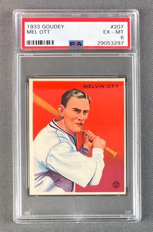 1933 Goudey Mel Ott #207 PSA 6 (1 of 2)