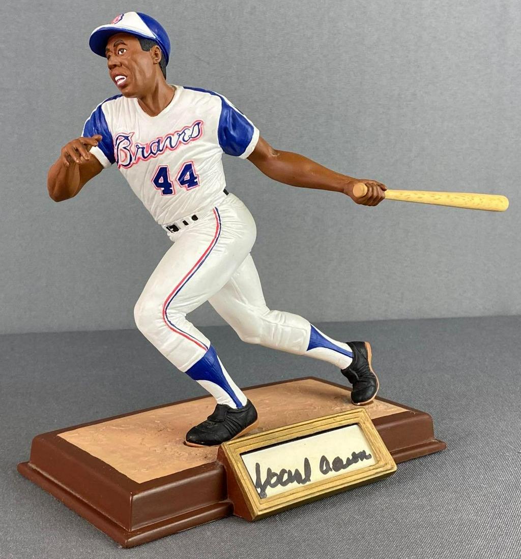 Hank Aaron Autographed Sports Impression Statue (1 of 7)