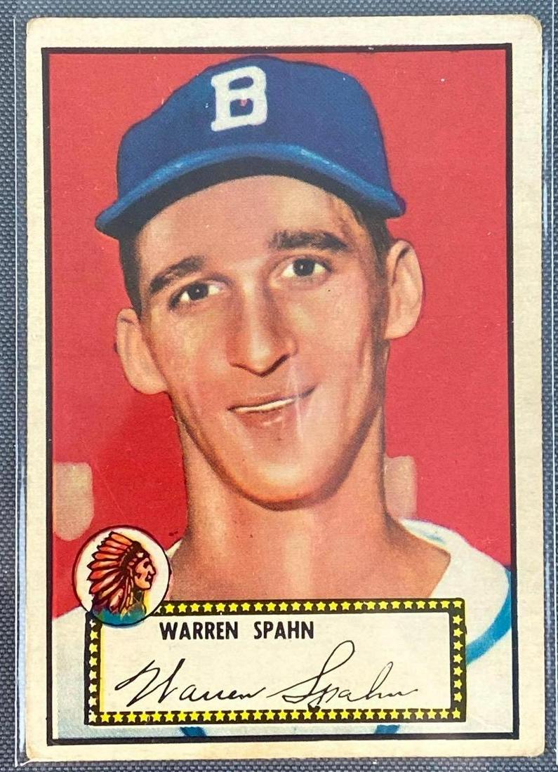 1952 Topps Warren Spahn #33 Red Back Set Break (1 of 3)