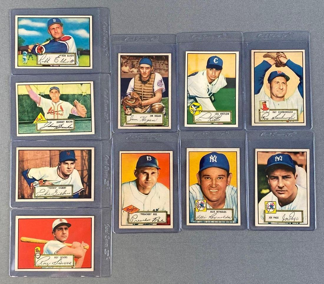 Group of 10 1952 Topps Baseball Cards (1 of 7)