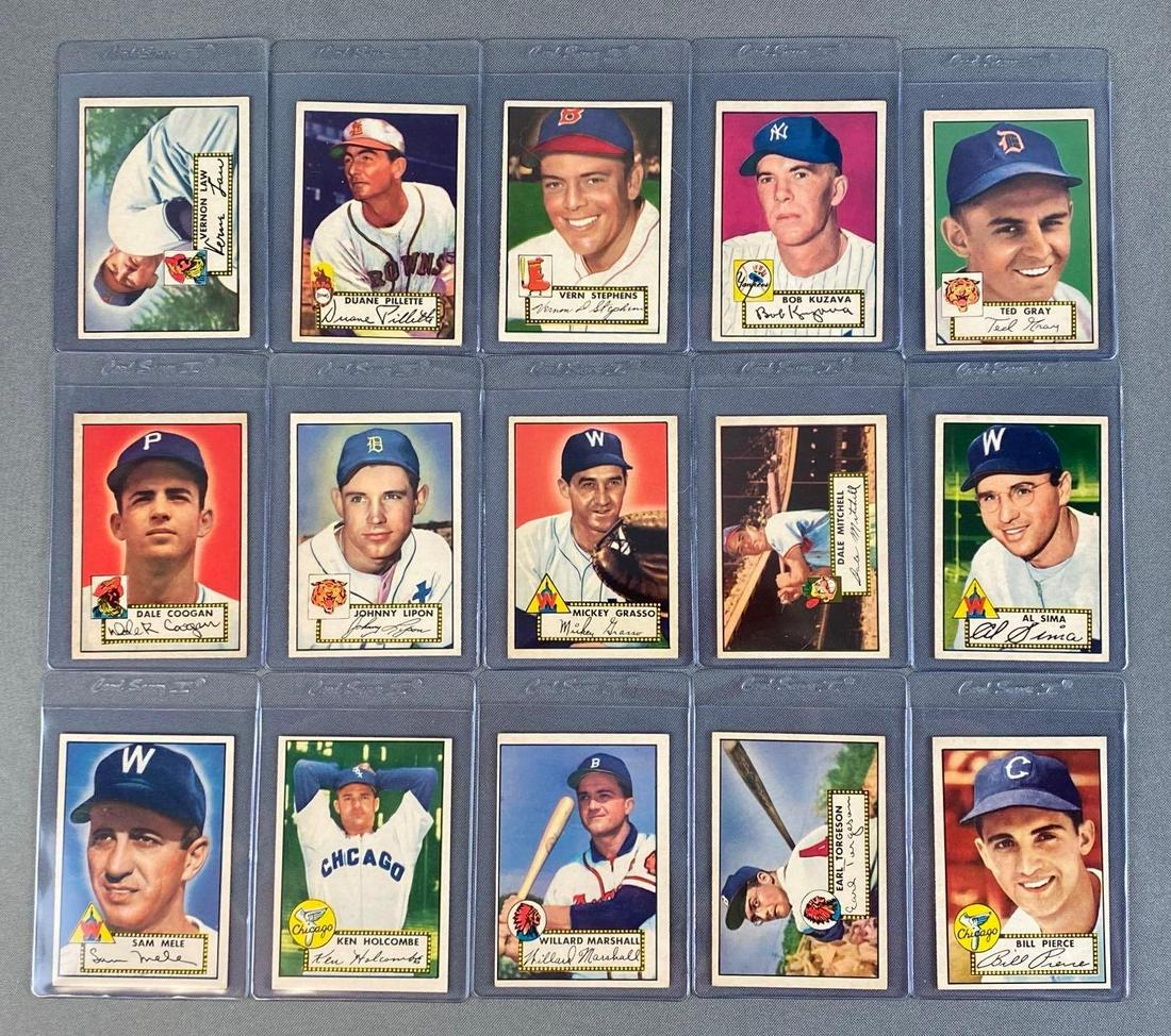 Group of 40 1952 Topps Baseball Cards Set Break (1 of 3)