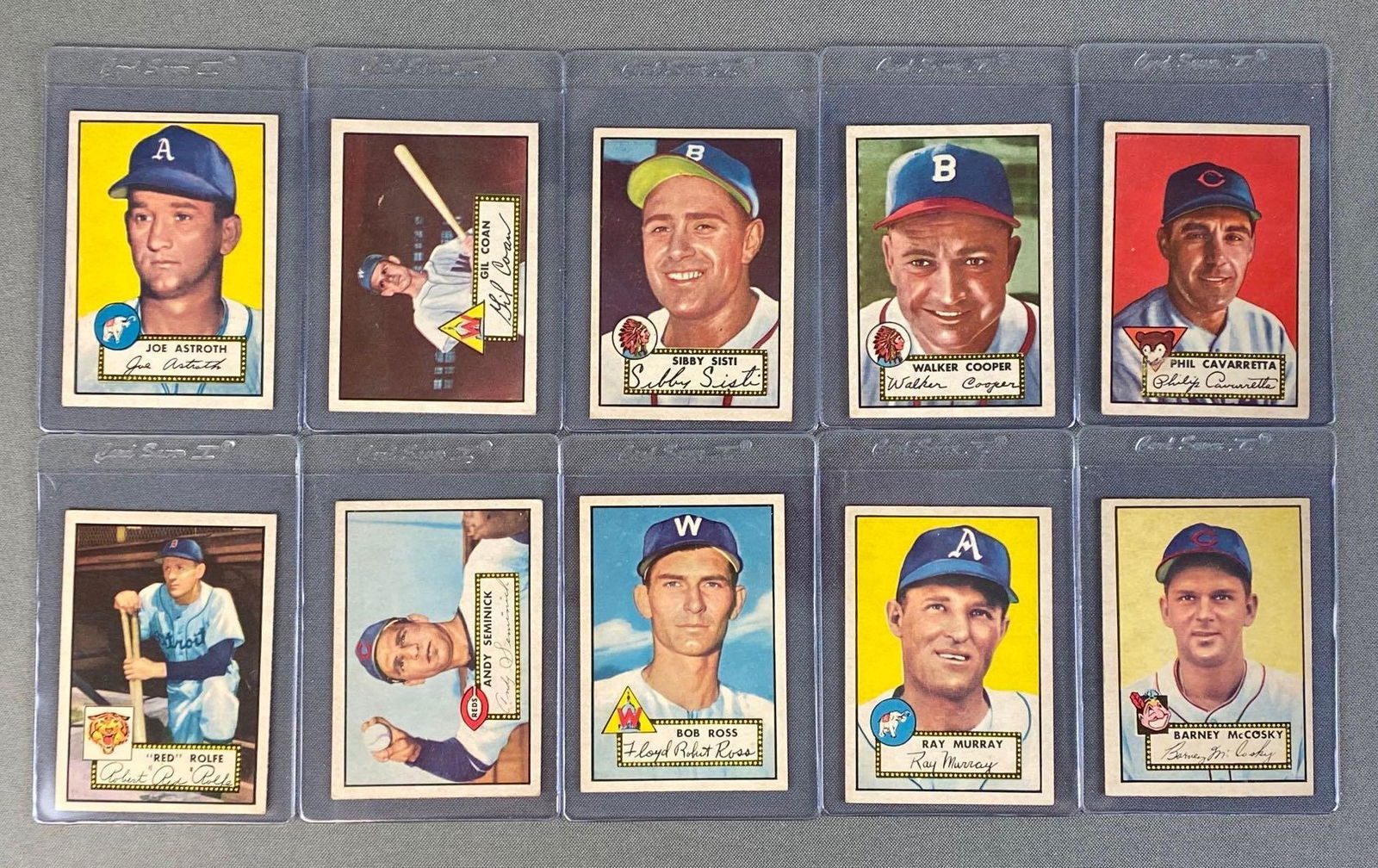 Group of 10 1952 Topps Baseball Cards Set Break (1 of 5)