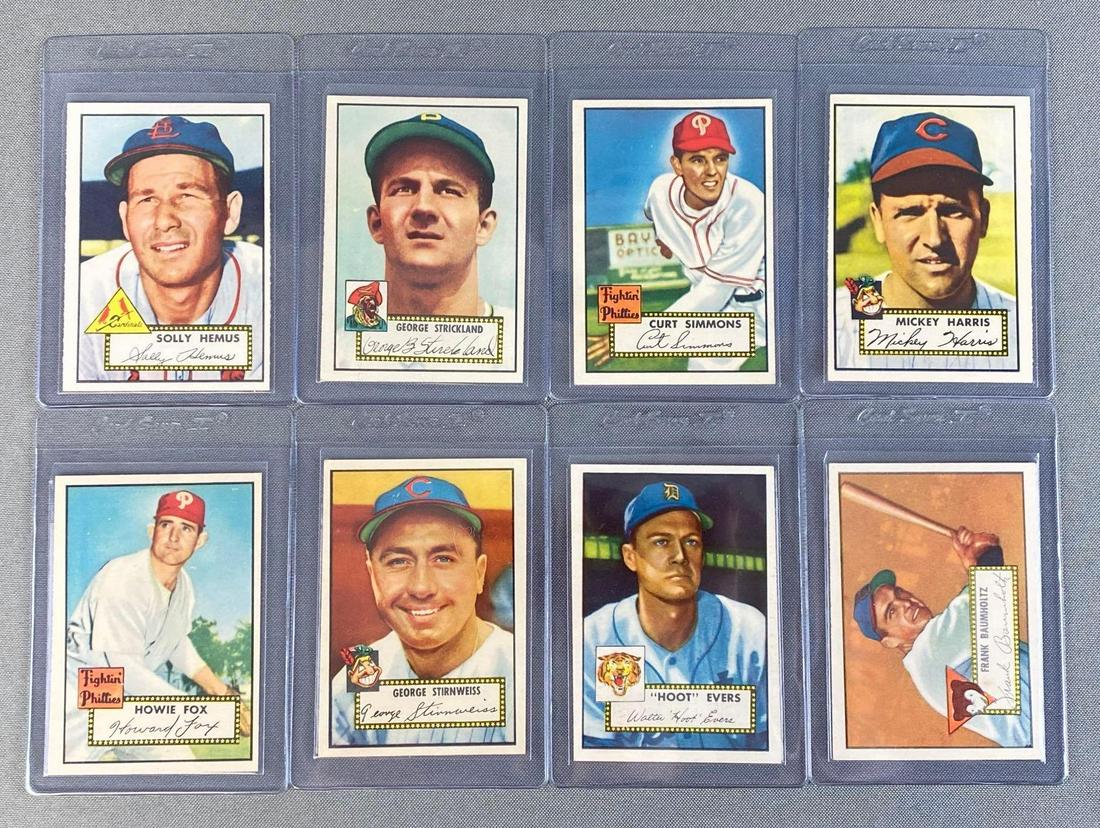 Group of 8 1952 Topps Baseball Cards Set Break (1 of 5)
