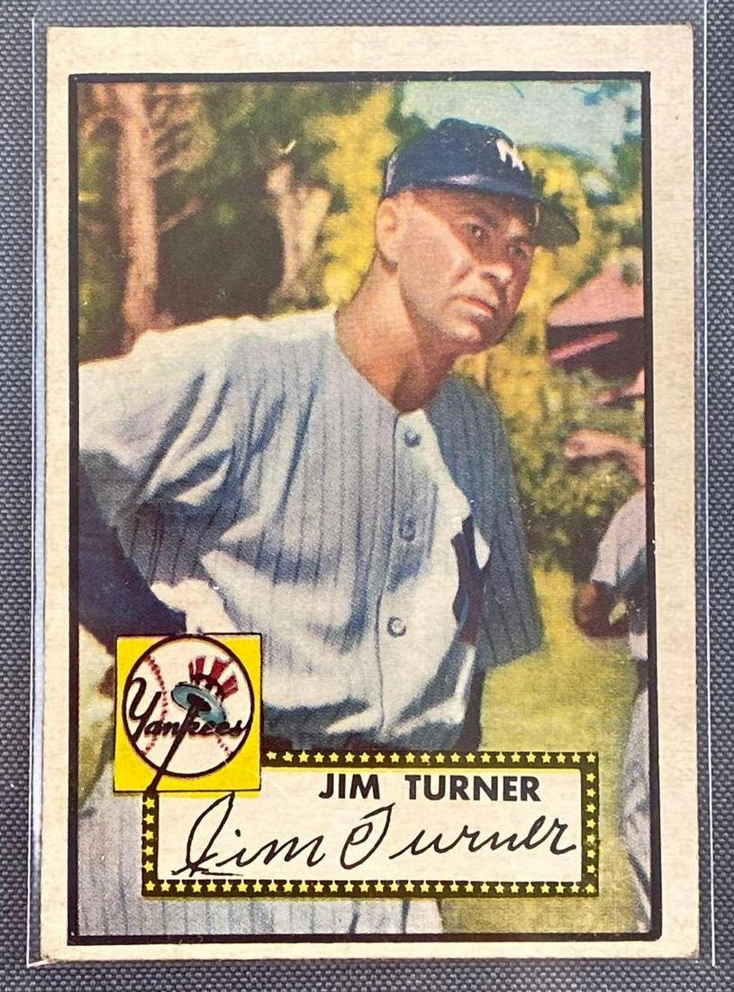1952 Topps Jim Turner #373 Set Break: High number, mark on reverse, VG.