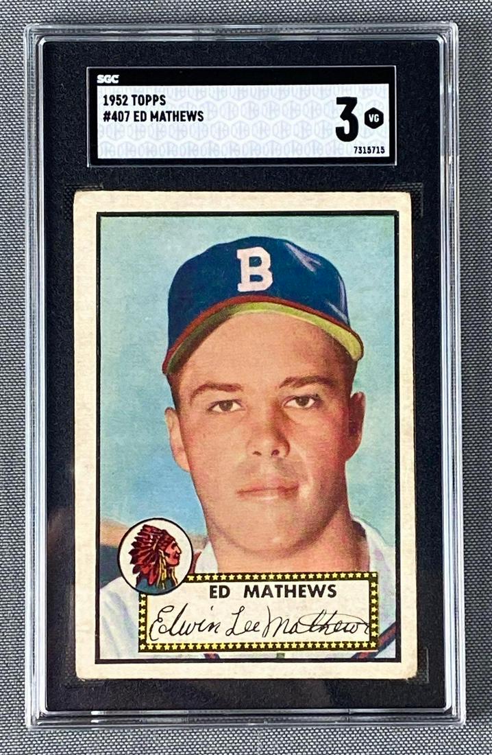 1952 Topps Ed Mathews #407 SGC 3 (1 of 4)