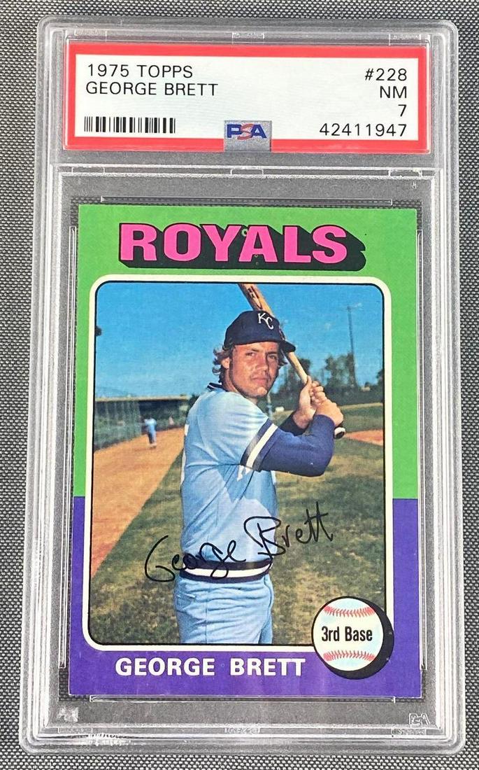 1975 Topps George Brett #228 PSA 7: Near mint condition. Appears undergraded.