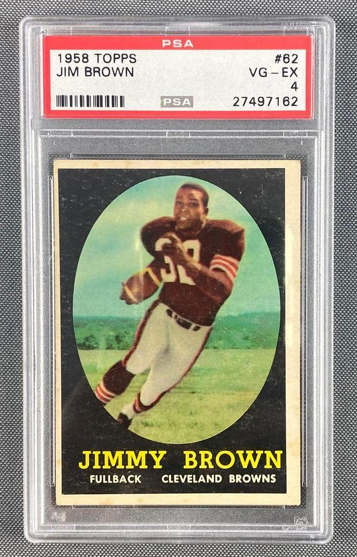 1958 Topps Jim Brown #62 PSA 4 Rookie (1 of 3)