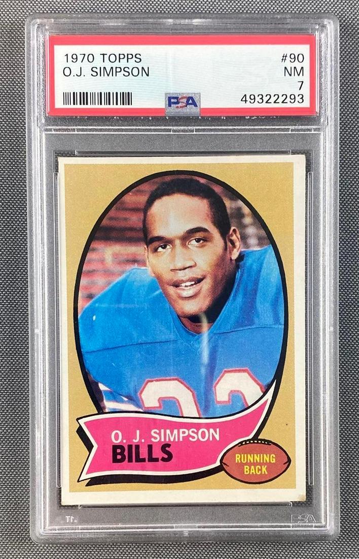 1970 Topps OJ Simpson #90 PSA 7 Rookie (1 of 3)
