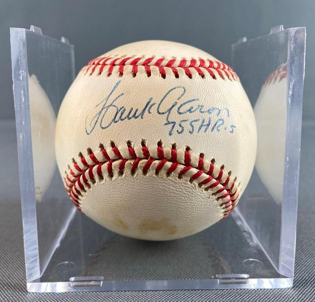 Hank Aaron Signed Baseball (1 of 4)