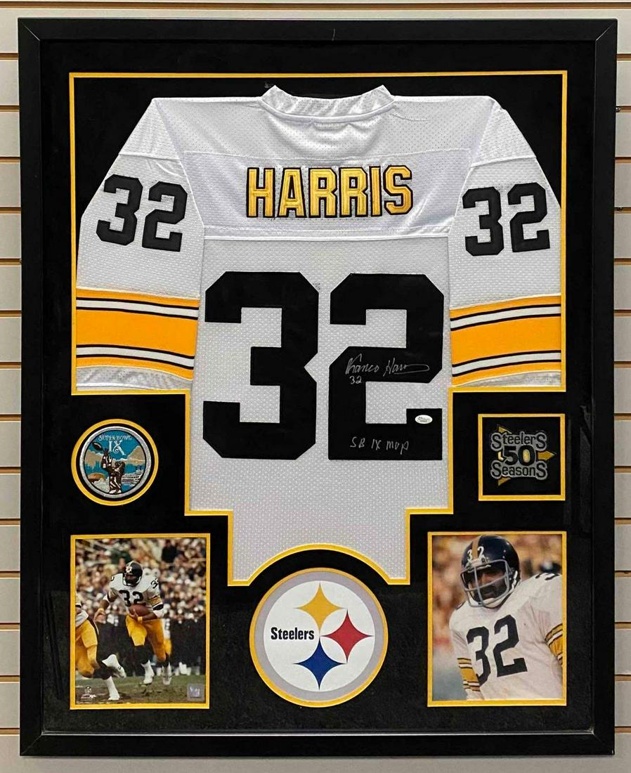 Franco Harris Signed & Framed  Pittsburgh Steelers Jersey JSA Witnessed COA (1 of 11)
