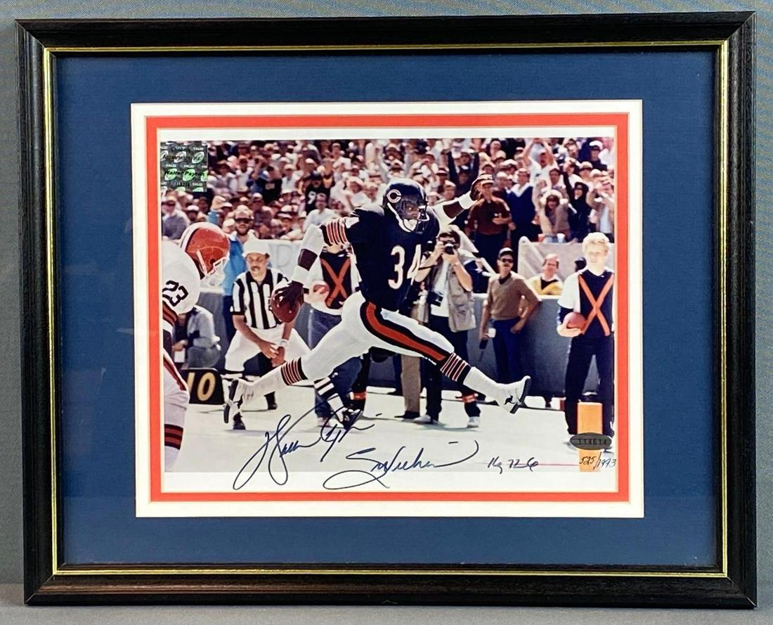 Walter Payton Chicago Bears Signed & Framed Photograph Steiner Coa