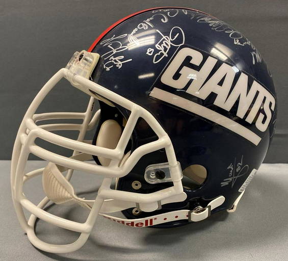 New York Giants 199091 Super Bowl Champion Signed Helmet Steiner COA (1209) on Jun 12, 2022