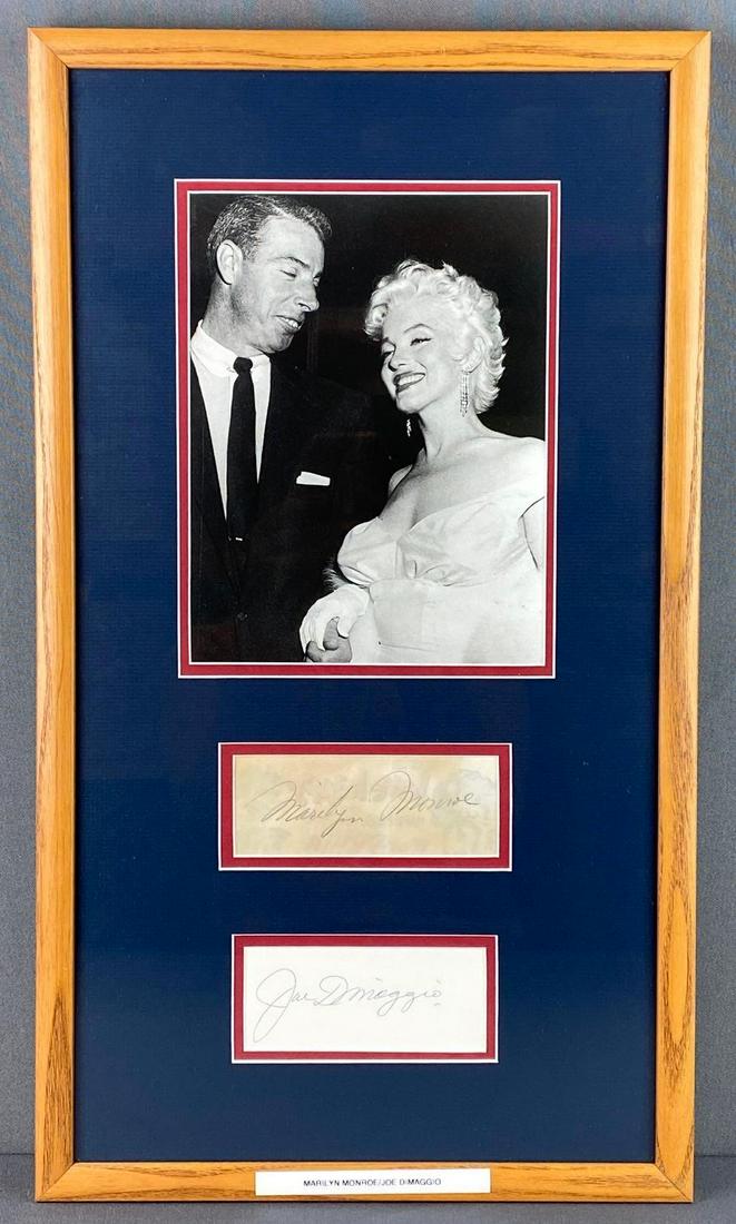 Marilyn Monroe and Joe Dimaggio Autographs & Framed Photo (1 of 9)
