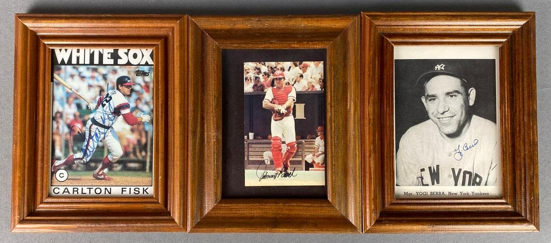 Group of 3 Framed Baseball Player Photos and Autographs (1 of 5)