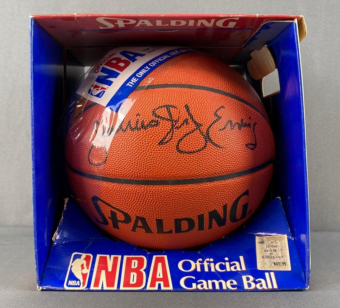 Julius Erving Dr. J Autographed Basketball (1 of 6)