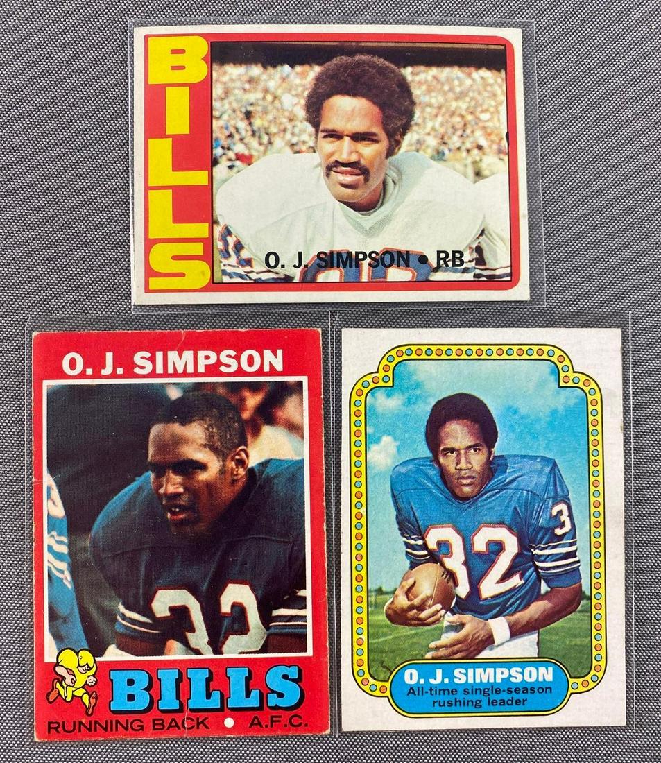 Group of 3 Topps O.J. Simpson Cards (1 of 2)