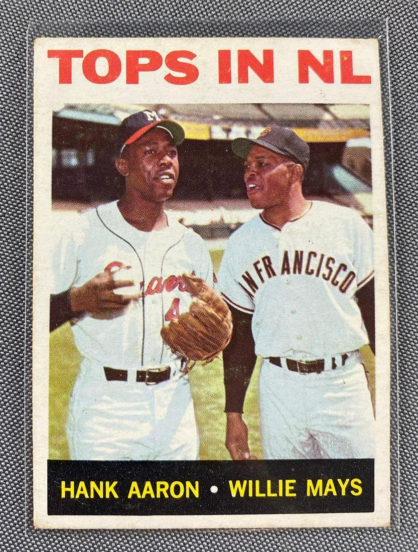 1964 Topps Hank Aaron and Willie Mays #423 (1 of 2)