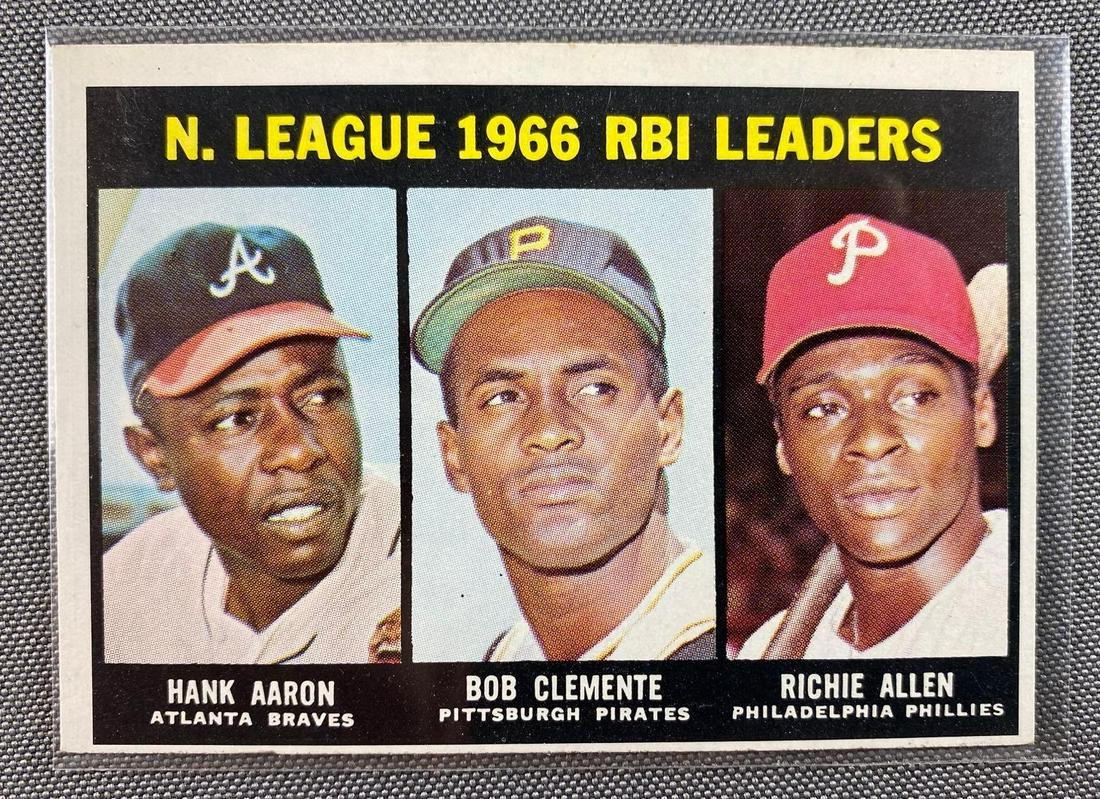 1967 Topps N L RBI Leaders #242 Aaron & Clemente (1 of 2)