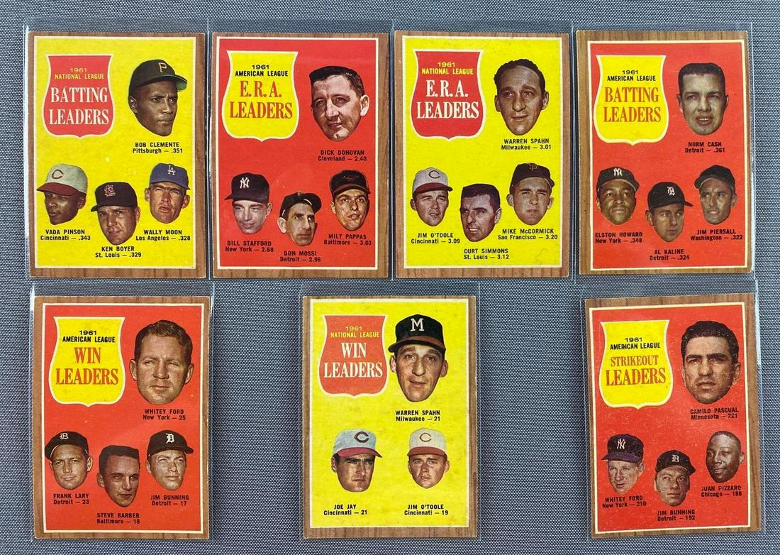 Group of 7 1962 Topps Leaders Cards (1 of 5)