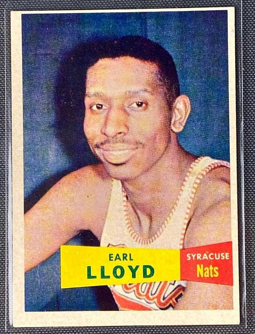 1957 Topps Earl Lloyd #54 Rookie: Set break. Excellent- excellent mint condition.
