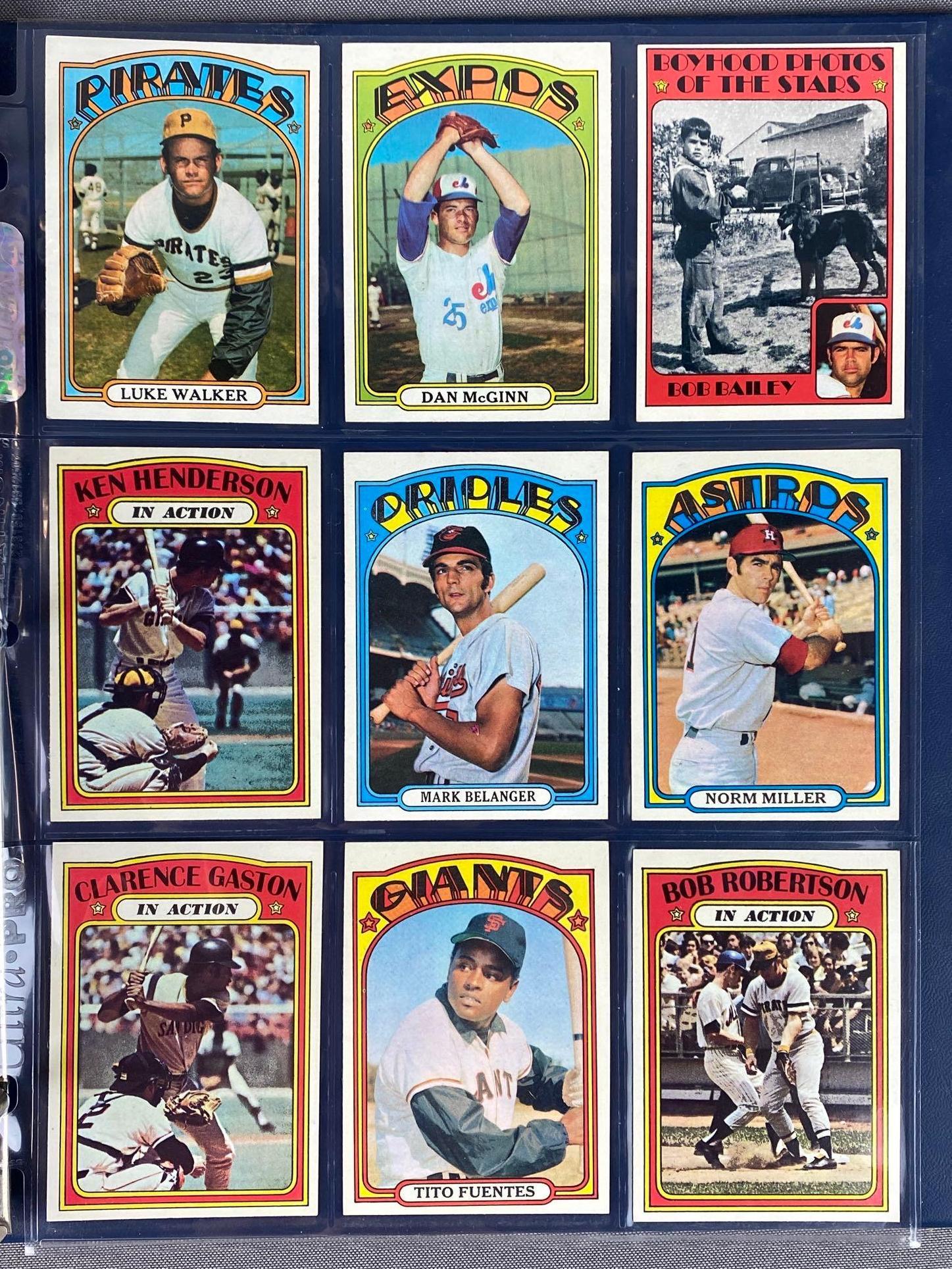 Binder of 300+ 1972 Topps Baseball Cards (1 of 12)