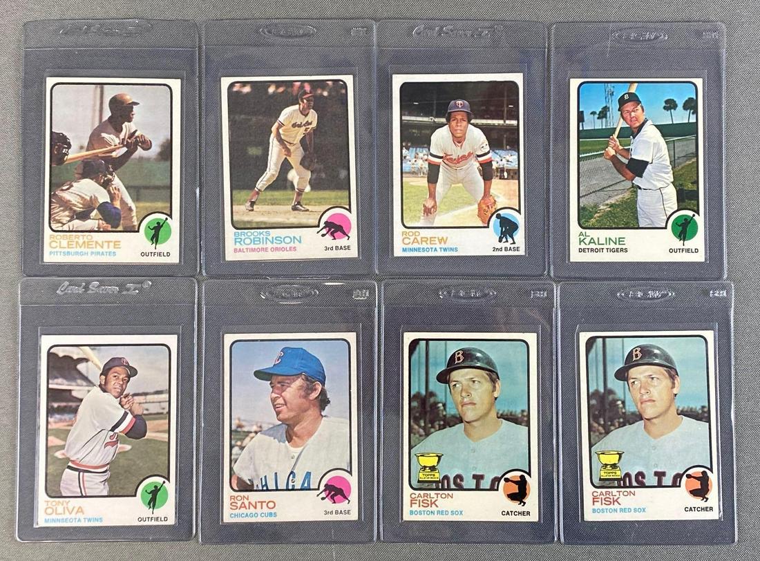 Group of 8 1973 Topps Baseball HOF Cards (1 of 5)